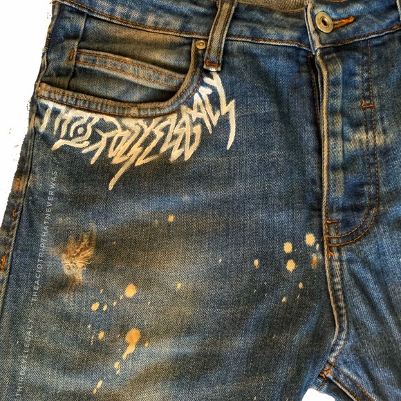 ThirdEyeLegacy©️ Acid Rain Jean pants, (OneofOnes) - Picture 2 of 8